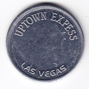 Las Vegas Uptown Express Large Aluminum Bus Token (b63)